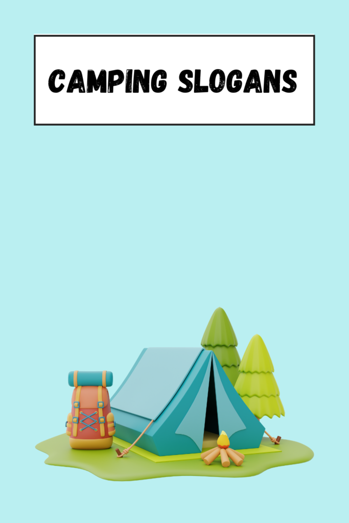 Camping Slogans pins