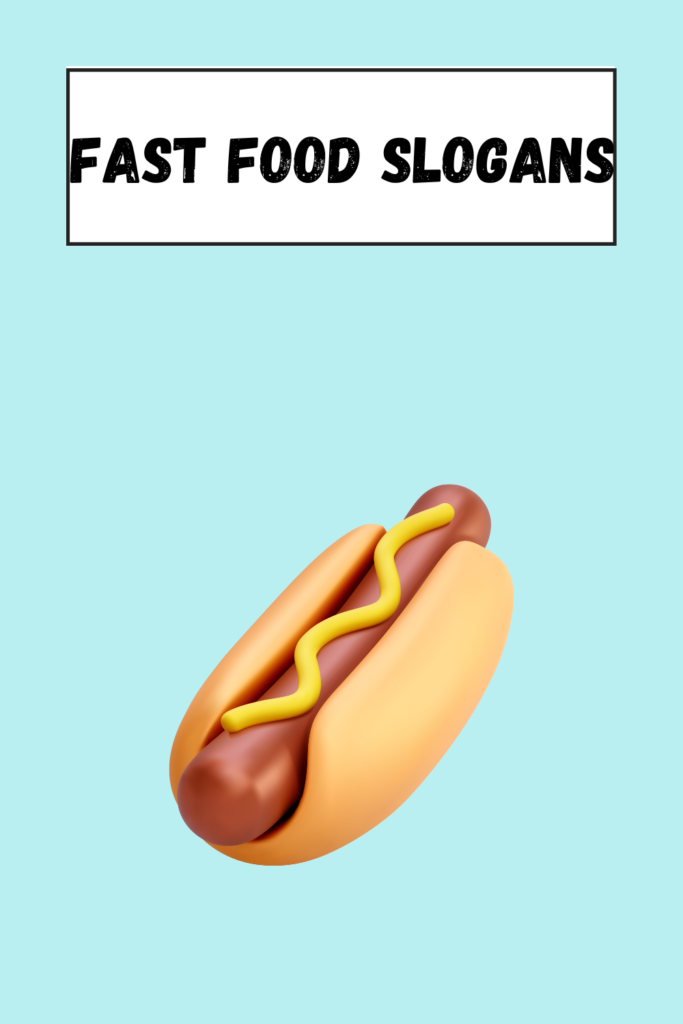 Fast Food Slogans pin