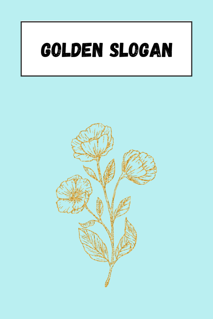 Golden Slogan pin