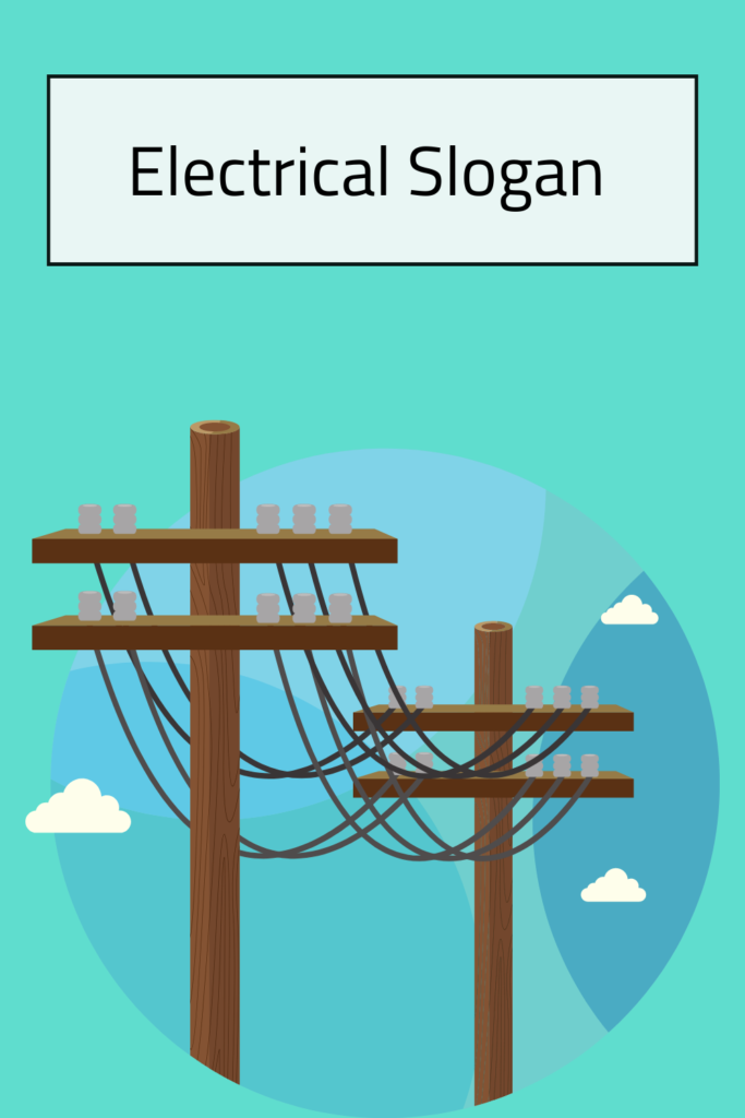 electrical slogan pin