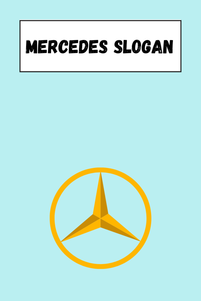 Mercedes slogan pin