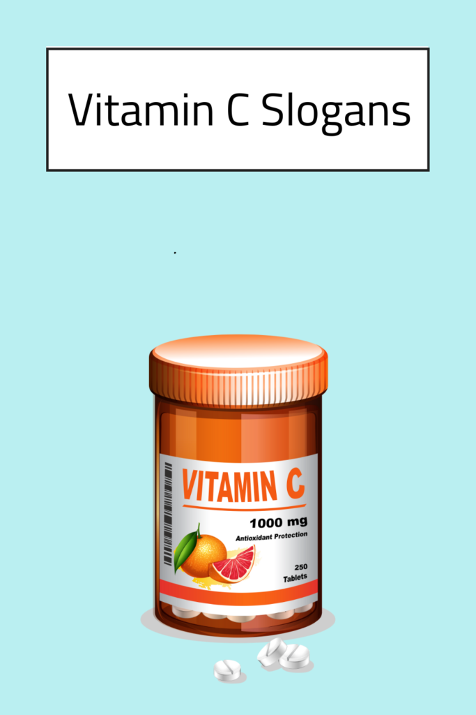 Vitamin C Slogans pin